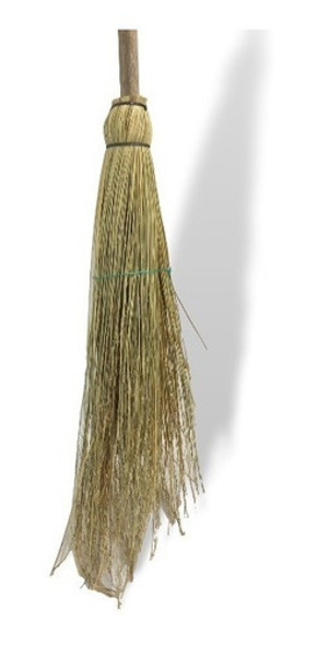 Escoba De Paja Grande Bruja Disfraz Halloween Cotillon X12u 1