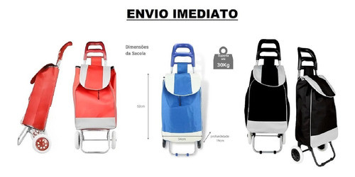 Carrinho De Compras Feira Supermercado Reforçados 30kg 3 1
