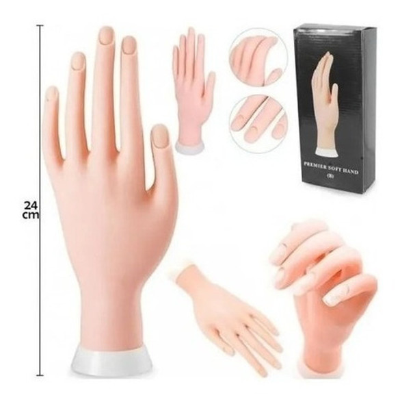 Mano Para Practicar Manicure Uñas Gelificadas Esculpidas 0