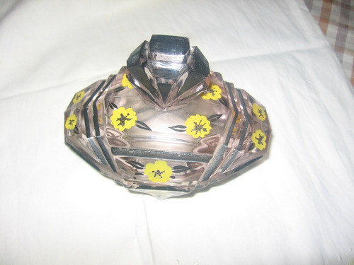 Alhajero De Vidrio Antiguo - Art Deco 0