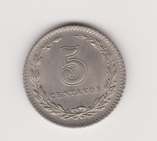 Moneda Argentina 5 Ctvs 1939 Janson 169 Sin Circular 1