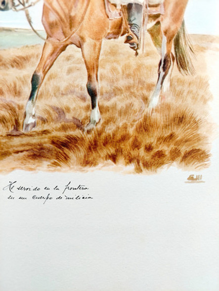 Lamina Eleodoro Marenco Soldado 1879 Gaucho Martin Fierro 0