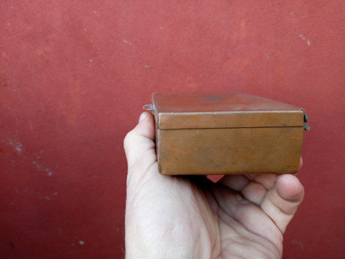 Antigua Caja Cobre 12,7 X 9,5 X 3,5 Alto - Pesa 190 Gramos 1