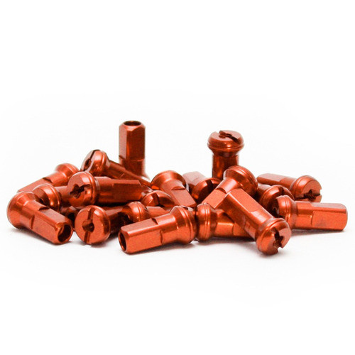 Set Niples Excel Delanteros 3.5mm Naranja Aluminio Japon Fas 0