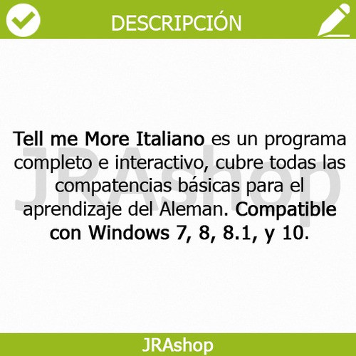 Itallano - Tell Me More 10 Performance 1