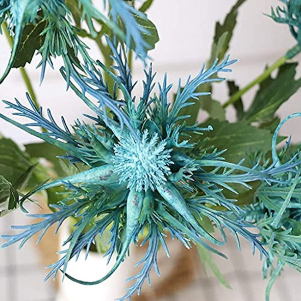 Flores De Cardo Artificiales Flores De Eryngium Azul 3 Tallo 1