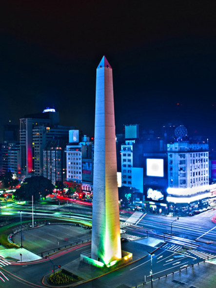 Lamina Fine Art Foto Obelisco De Noche 80x60 Cm Myc Arte 0