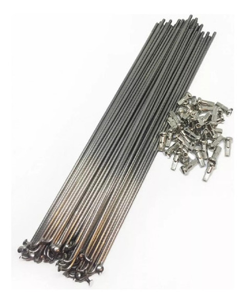 Rayos Zincados Para Bicicleta Rod.20 195mm Con Niple 36 Unid 0