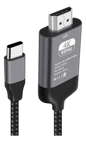 Cable Adaptador Usb C A Hdmi 1,8 Mts 4k 60hz Macbook Samsung 0