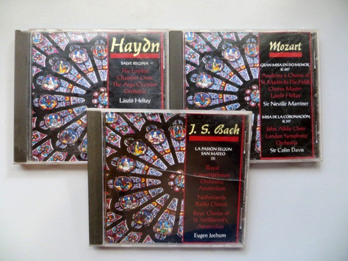 3 Cds Musica Sacra N° 16 17 Y 18 Haydn Mozart Y Bach 0