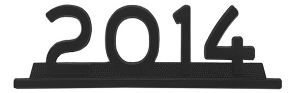 Emblema Caminhão Mb 2014 Preto Ferro Zamak C/ Presilha Par 1