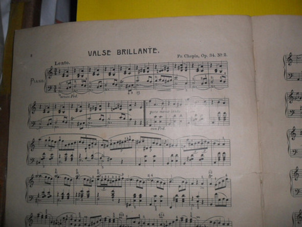 Antigua Partitura Chopin Valse Brillante Casa Beethoven Bard 1 Antigua Partitura Chopin Valse Brillante Casa Beethoven Bard 1