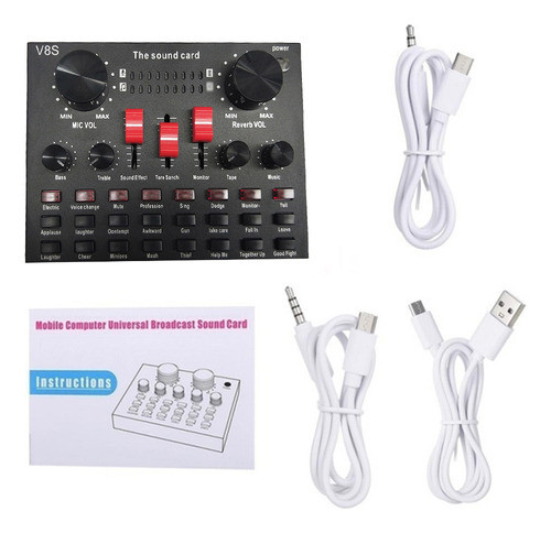 Adaptador De Som: Telefone, Qualidade De Microfone V8s Multi 1