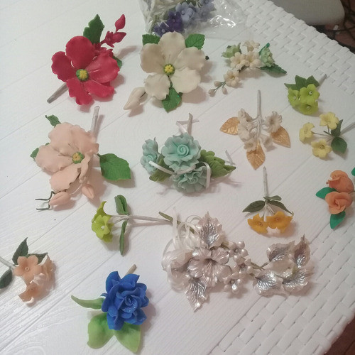 Ramos De Flores Surtidos Porcelana Fria Lote X 15 Fiestas 0