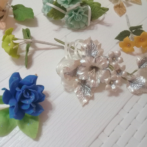 Ramos De Flores Surtidos Porcelana Fria Lote X 15 Fiestas 1