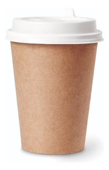 Vasos Descartables Polipapel Kraft Tapa Blanca 12oz X250 1 Vasos Descartables Polipapel Kraft Tapa Blanca 12oz X250 1