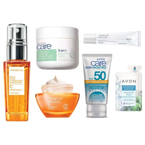 Kit Skincare De Cremas Todo Tipo De Piel Limpieza Serum Avon 0