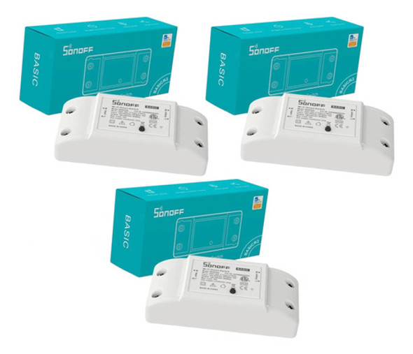 Switch Wifi Sonoff Basic R2 Funcion Pulso Domotica Kit X 3u 0