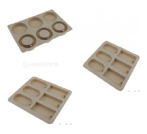 3x Cavidade Silicone Comprimidos De Cera De Vela De De Cera 0
