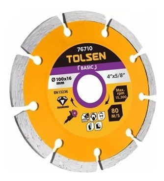 Disco De Corte Diamantado Segmentado Mm Tolsen 76712 1