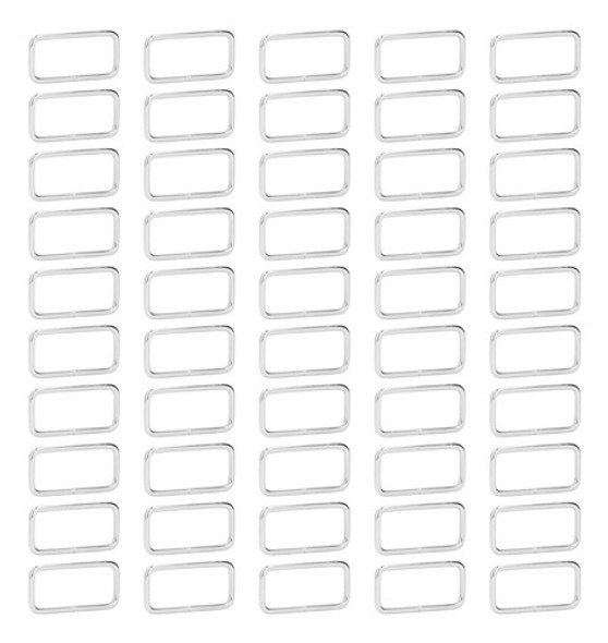 50 Unidades De Anéis De Metal, Anéis De Fivela Retangulares 0