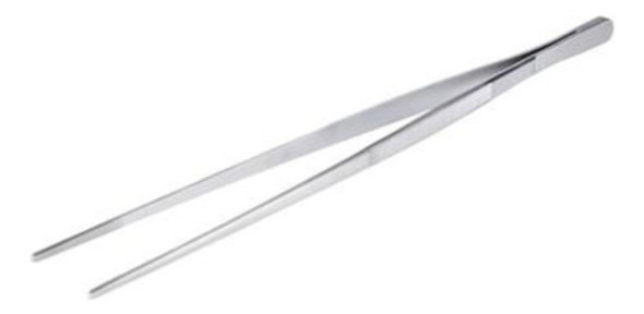 Pinça Culinária Profissional Reta Serrilhada 30 Cm Aço Inox 1