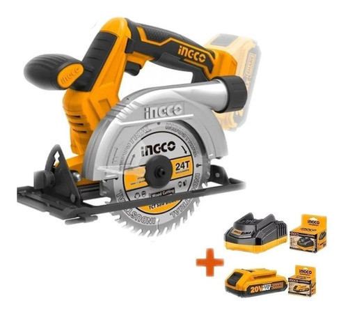 Sierra Circular Ingco Con 1 Bateria 20volt 2ah Y 1 Cargador 0
