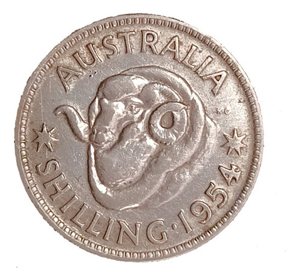 Australia 1 Shilling 1954 Muy Bueno Plata Km 53 Carnero 0 Australia 1 Shilling 1954 Muy Bueno Plata Km 53 Carnero 0