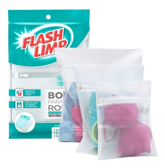 Bolsa Saco Para Lavar Roupas Sem Pelo 3 Tamanhos Flash Limp 0