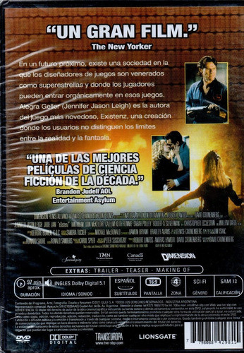 Existenz - Dvd Nuevo Original Cerrado - Mcbmi 1