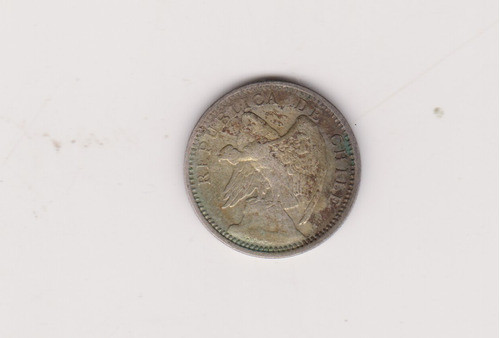 Moneda Chile 10 Centavos Año 1896 Plata Excelente 1