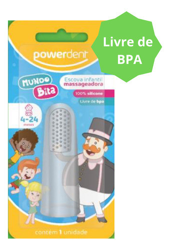 Escova Dente Dedo Silicone Livre De Bpa A Partir De 4 Meses 0