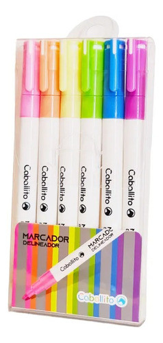Marcadores Outliner Doble Linea Tinta Plateada X 6 Colores 1