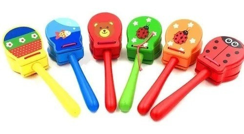 Castañuelas De Madera Iniciación Musical Ritmo 0