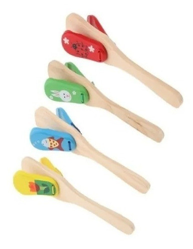 Castañuelas De Madera Iniciación Musical Ritmo 1