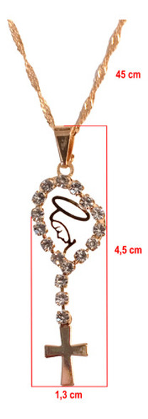 Colgante Gargantilla Madona - Virgen María - Strass 1