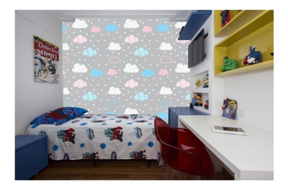 Papel De Parede Lavável Adesivo Quarto Infantil Nuvens 0 Papel De Parede Lavável Adesivo Quarto Infantil Nuvens 0