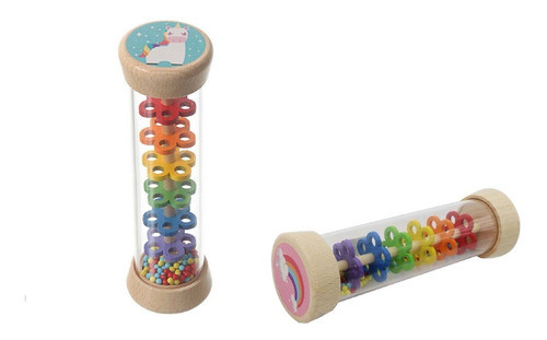 Tubo De Lluvia Madera Musical Incentiva El Gateo Didáctico 0