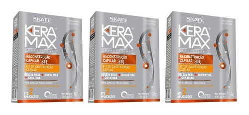 Kit C/03 Keramax Reconstrução Kit Cauterização 161ml 0