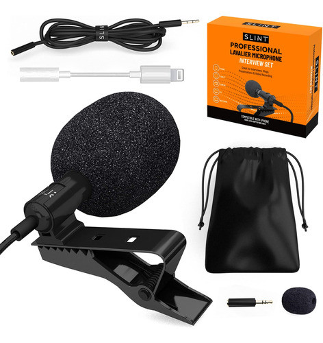 Slint Micrófono De Solapa Con Adaptador Para iPhone Un De De 0