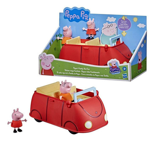 Auto Familiar Peppa Pig Push And Go Con Mama Y Papa 0