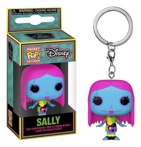 Funko Pop Disney Black Light Extraño Mundo De Llavero Sally 0