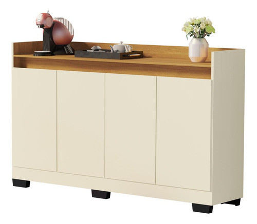 Buffet Real  Perola 4 Portas Perola Mel Primus Móveis 0