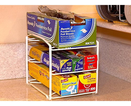 Estante Organizador De Envoltura De Cocina Simple Para El Ho 1