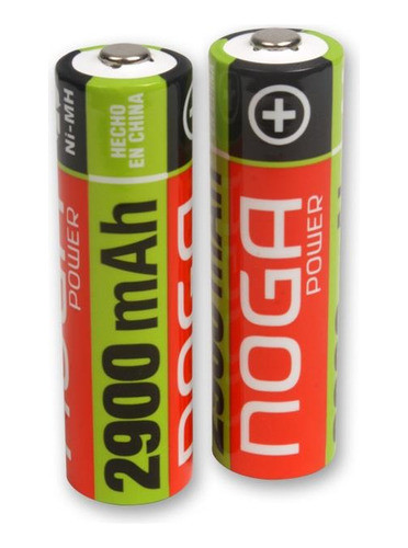 Cargador De Pilas Noga + 6 Pilas Aa 2900 Recargables Usb Kit 1