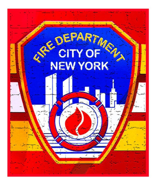 Fdny  New York Lámina Lista Para Enmarcar + Sticker Set 0 Fdny  New York Lámina Lista Para Enmarcar + Sticker Set 0