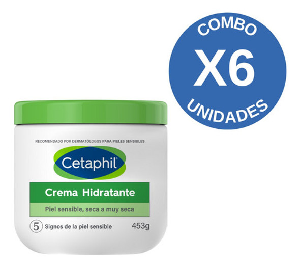 Combo X 6 Cetaphil Crema Humectante 453 Gr 1