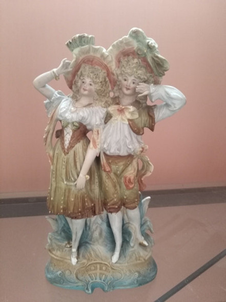 Antigua Estatua De Biscuit Alemán Numerada. Principio Sxx 0 Antigua Estatua De Biscuit Alemán Numerada. Principio Sxx 0