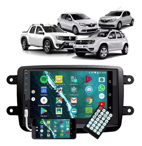 Combo Pantalla 7 Pul Bt Usb + Marco Duster Sandero Logan 0