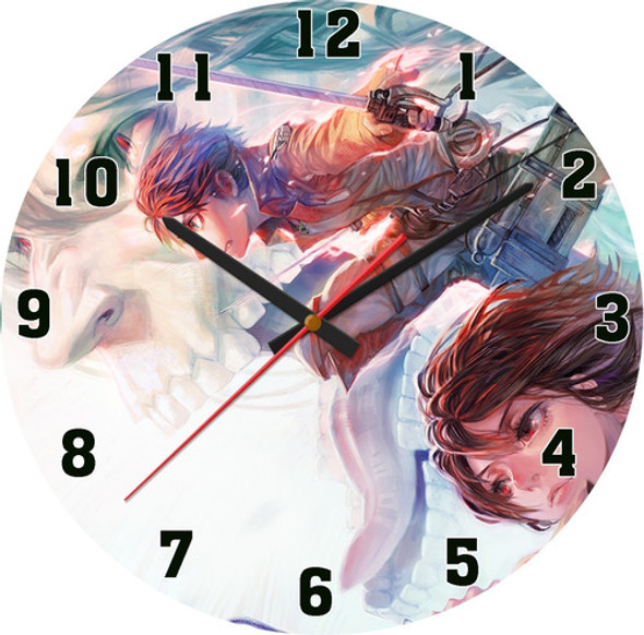 Reloj Mdf 3mm 40 Cm Diametro Ataque De Titanes Attack 12 0